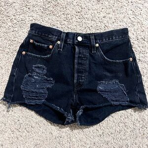 Women’s Levi’s 501 Black Jeans Shorts